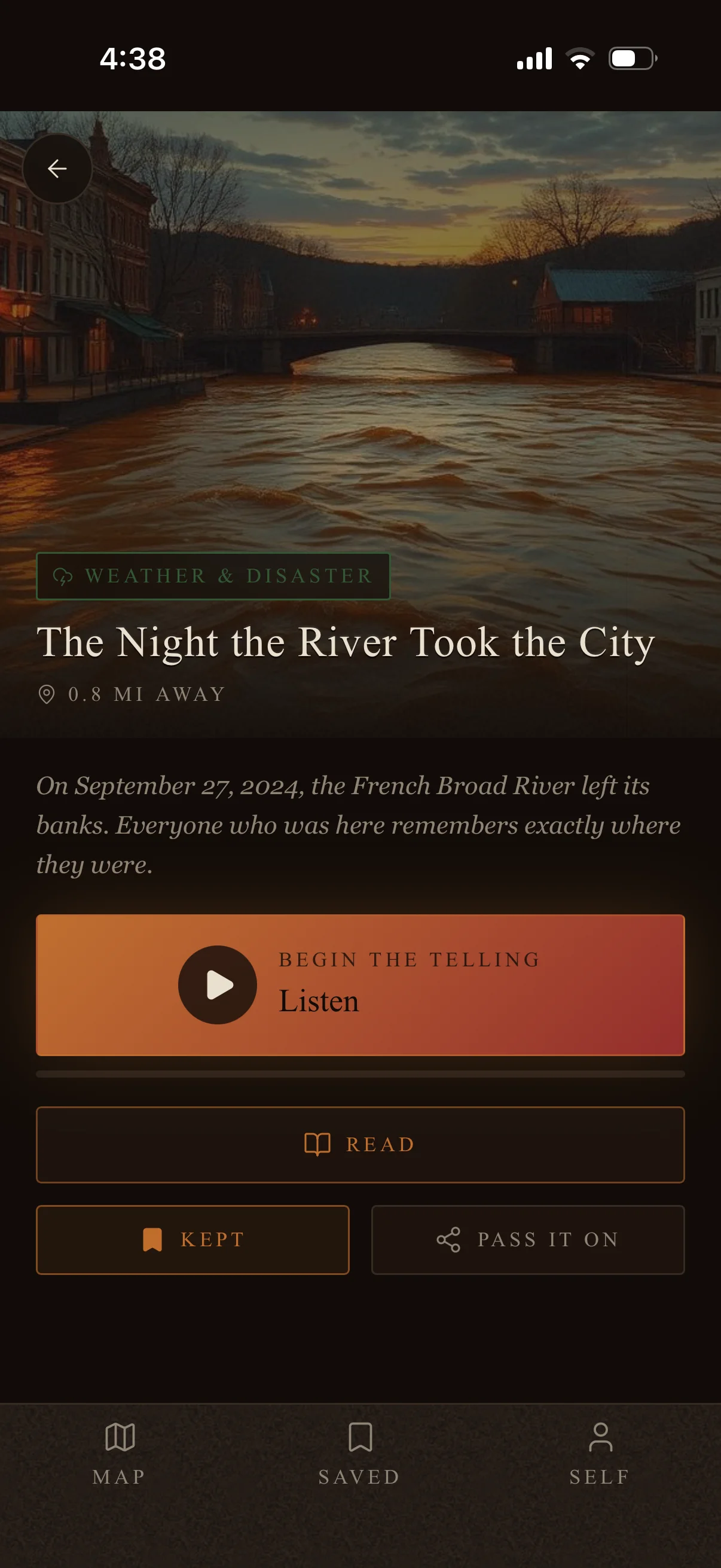 The Night the River Took the City