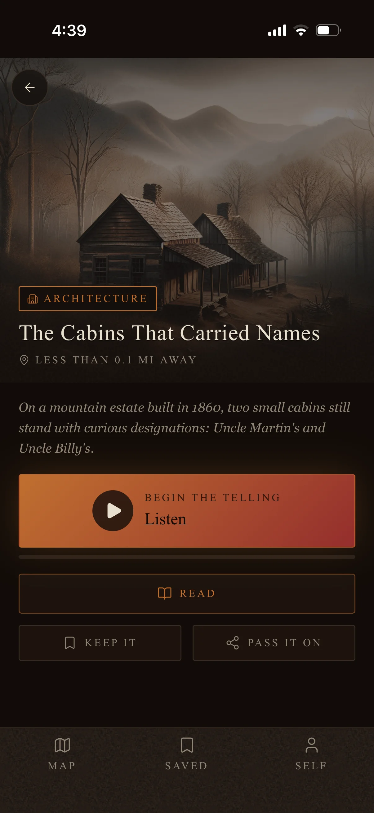 The Cabins That Carried Names