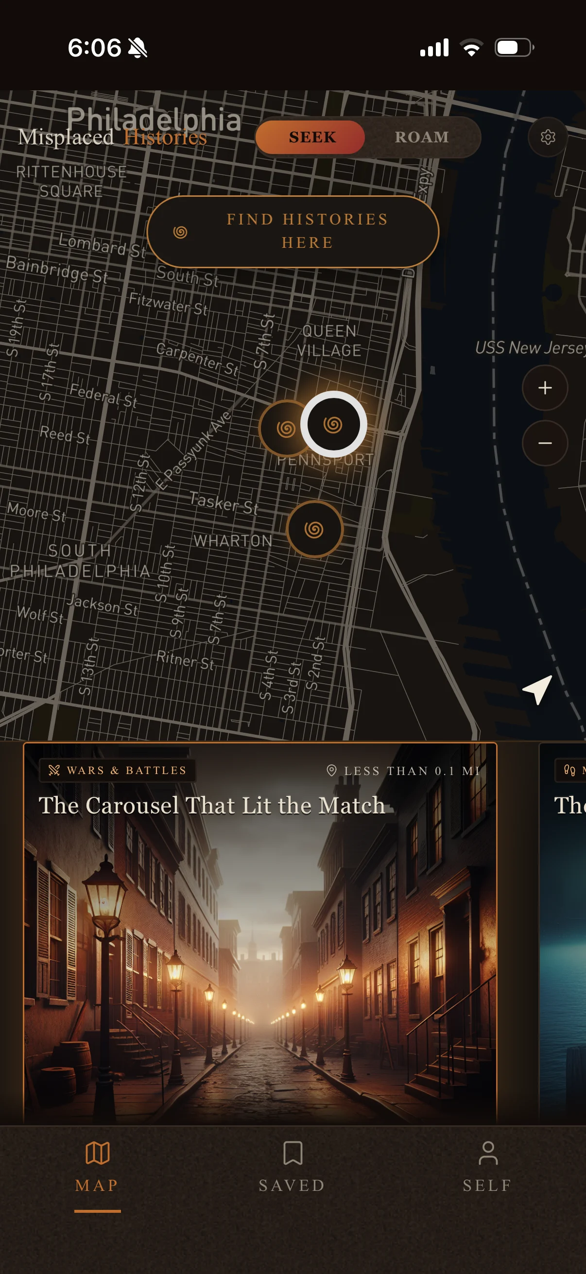 Misplaced Histories — the story map